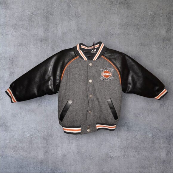 Harley-Davidson Toddler Bomber Jacket – Size 3T – Black with Embroidery - Picture 1 of 16